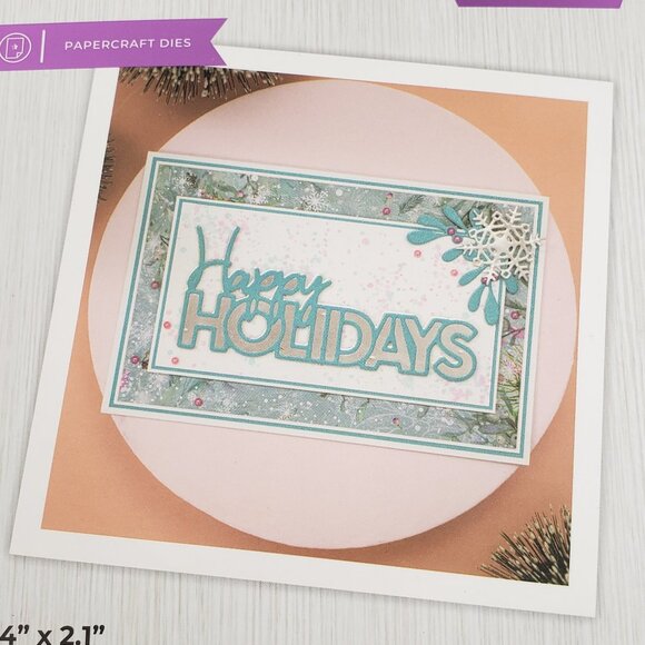 Crafters Campanion Happy Holliday  Metal Dies - Picture 3 of 4